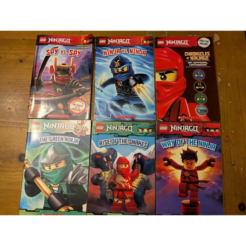 Lego Ninjago Book Lot Paperback Readers Scholastic Official Handbook
